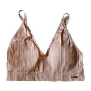 💕Women’s Danskin ribbed seamless triangle lounge bralette in excellent condition